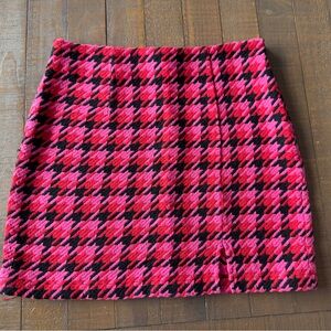 Blue Rain Vibrant Pink and Black Mini Skirt